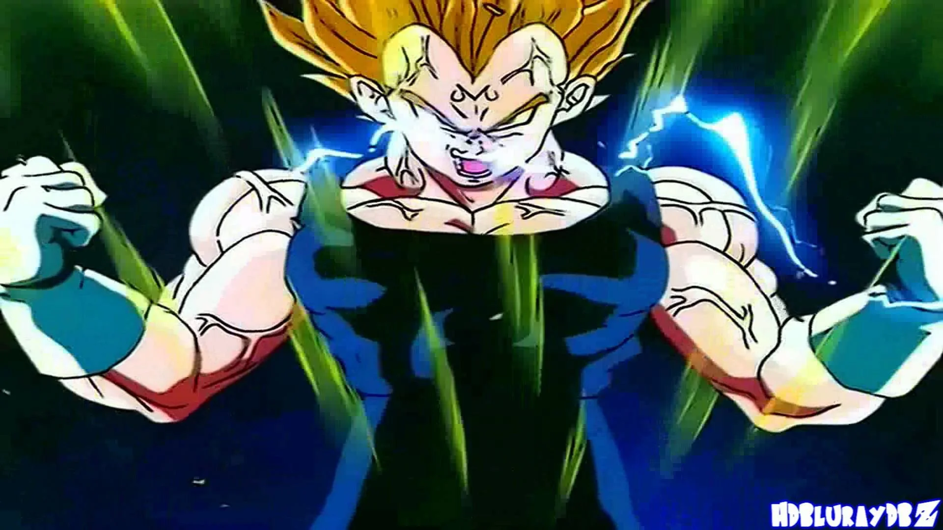 Goku Majin Vegeta Transform Into SSJ2 1080p HD